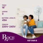 Ventilateur Rechargeable ROCH RSF-918R-B – Image 3