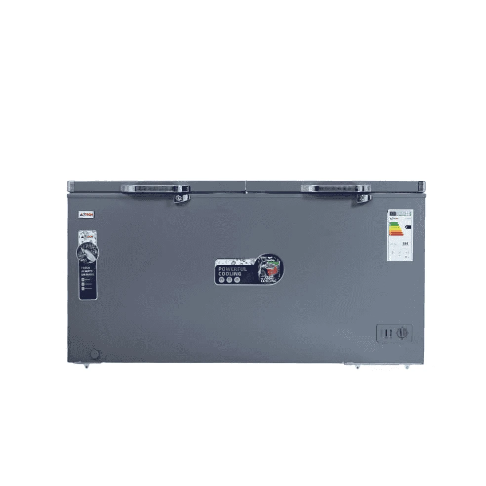 ASTECH-CH600GM-congelateur-600L-gris-main Congélateur ASTECH 600L Horizontal 2 Portes Gris CH600GM – Image 1