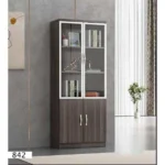Bibliothèque 2 Portes 842 – Marron, Design Élégant