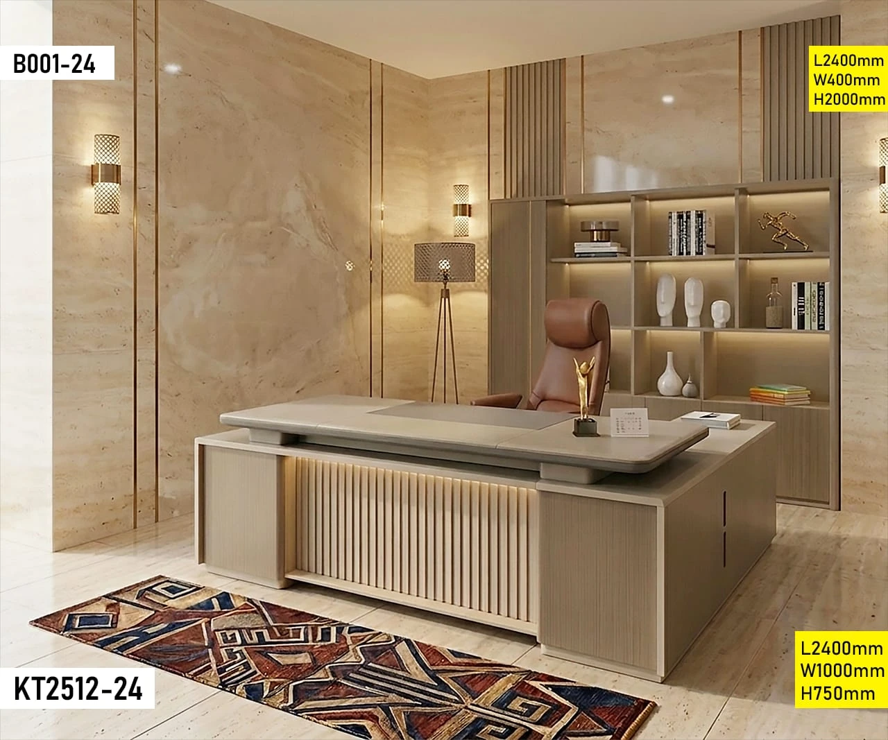 WhatsApp-Image-2026-05-04-at-12.50.37.webp Ensemble Bureau + Bibliothèque KT2512-24 – Grand Bureau Bois Beige avec Rangement – Image 1