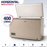 Congélateur Horizontal BEKO 400L Gris CF316ST24 Classe A+ avec Serrure