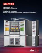 REFRIGERATEUR ELACTRON SIDE BY SIDE 4PORTES NEW MODELE EL541FDB – Image 2