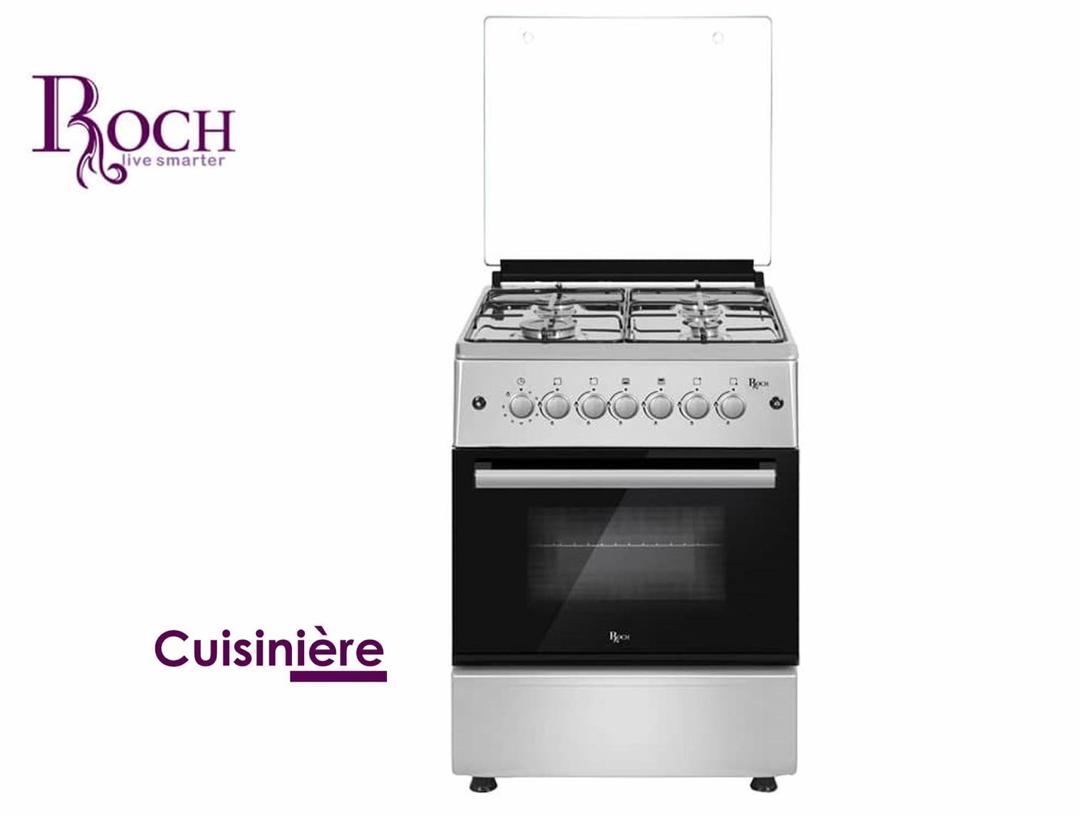 WhatsApp Image 2026-06-29 at 11.41.55 Cuisinière Roch RGCN-60 PSS - 4 Feux Gaz - 60x60cm - Inox – Image 1