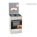 CUISINIERE ROCH 4FEUX 50X50 A GAZ FULL OPTION INOX RGC50