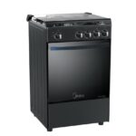 CUISINIERE MIDEA 4FEUX 60X60 A GAZ NOIR 60TMG4G081B