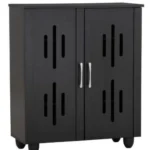 Meuble à Chaussures Hasting 2 Portes – Noir Mat
