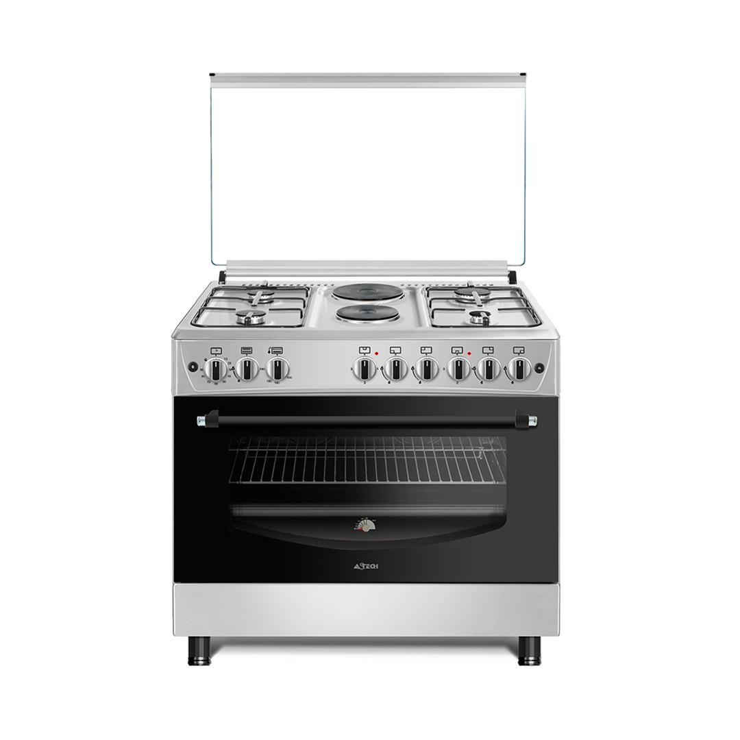 WhatsApp Image 2026-07-09 at 01.18.18 CUISINIERE ASTECH 6FEUX 90X60 2FEUX ELECTRIQUE 4FEUX GAZ + FOUR A GAZ EL42GEL – Image 1