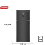 REFRIGERATEUR SMART TECHNOLOGY 2PORTES 580LITRES GRIS STR858M – Image 3