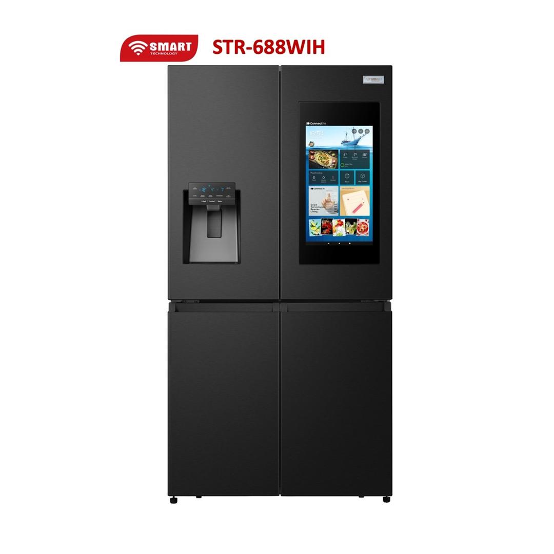 WhatsApp Image 2026-07-09 at 20.03.11 REFRIGERATEUR SMART TECHNOLOGY SIDE BY SIDE 4PORTES DISTRIBUTEUR D'EAU ET GLACON STR688WIH – Image 1